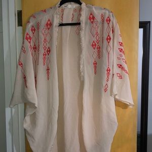 Embroidered kimono